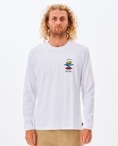 Лонгслив мужской Rip Curl CTESF9 белый L