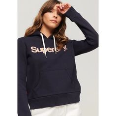 Толстовка женская Superdry W2011973A синяя 12 UK