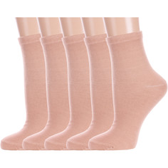 Комплект носков женских Hobby Line 5-Нжх339-19 коричневых 36-40, 5 пар