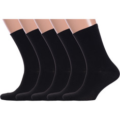 Комплект носков мужских Hobby Line 5-Нм090-01 черных 39-44, 5 пар