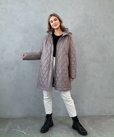 Куртка женская 339 бежевая 56 RU No Brand
