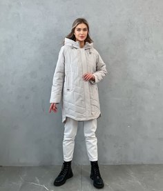 Куртка женская 336 бежевая 52 RU No Brand