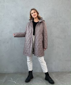 Куртка женская 339 бежевая 48 RU No Brand