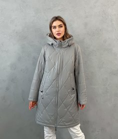 Куртка женская 355 серая 46 RU No Brand