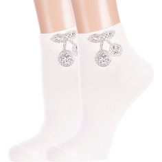 Комплект носков женских Hobby Line 2-Нжвип1006-06 белых 36-40 2 пары