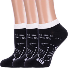 Комплект носков женских Hobby Line 3-Нжу507-4 черных 36-40, 3 пары