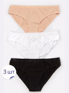 Комплект трусов женских Baykar BR8920 белых, черных, бежевых 4, 3 шт.