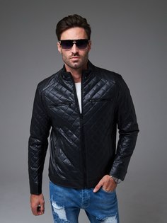 Кожаная куртка мужская SKULL LOFT 198-2 черная 50 RU