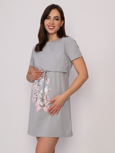 Ночная сорочка для беременных женская Fashion Margo СН 0068 серая 48 RU