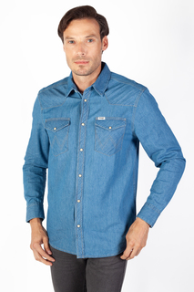 Рубашка мужская Wrangler 112339863006 голубая XL