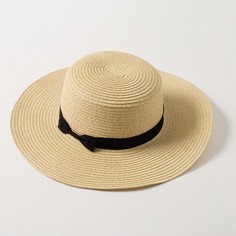 Шляпа женская MINAKU Beachwear LADY бежевая, р. 56-58