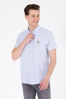 Рубашка мужская U.S. POLO Assn. G081GL0040ELFYGL023Y голубая XL