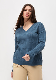 Пуловер женский Vivawool 312377 синий 48 RU