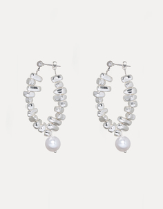 Серьги из металла Kuchenland KL-00001878, жемчуг искусственный