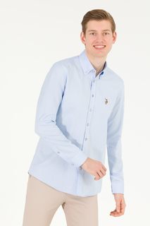Рубашка мужская U.S. POLO Assn. G081SZ0040CEDCOLOR023Y голубая L