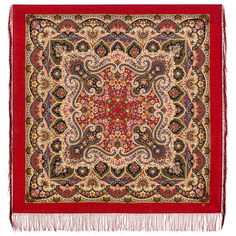 Платок женский Павловопосадский платок 1918 разноцветный