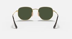 Солнцезащитные очки унисекс Ray-Ban RB3548N золотые/зеленые