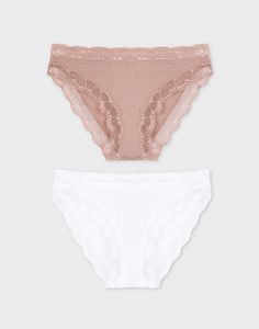 Комплект трусов женских 2 шт. GUW009059 коричневый/молочный S/164 Gloria Jeans