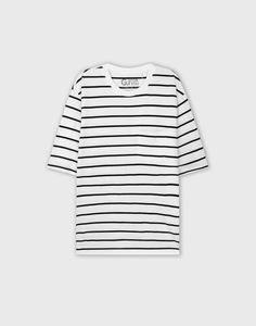 Футболка мужская Gloria Jeans BKT014382 белый/черный M/182