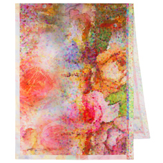 Палантин женский Павловопосадский платок 10368 разноцветный, 200х80 см