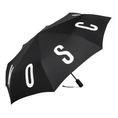 Зонт складной женский автоматический MOSCHINO 8911-OCA M, черный