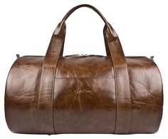Дорожная сумка мужская Carlo Gattini Faenza темно-коричневая, 27х50х27 см
