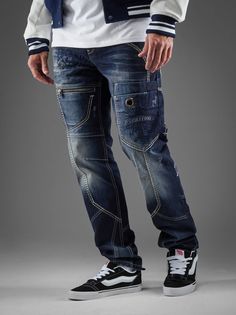Джинсы мужские Cipo & Baxx CD818 синие 34/34