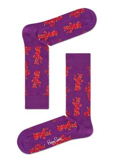 Носки унисекс Happy socks Cactus Sock CAC01 фиолетовые 41-46