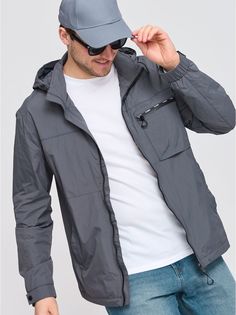 Ветровка мужская Grizman 73212 серая 50 RU