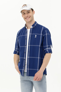 Рубашка мужская US Polo Assn G081SZ0040MILASO синяя 2XL