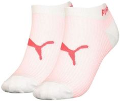 Комплект носков женских PUMA WOMEN CAT LOGO RIB SNEAKER 2P розовых 39-42 2 пары