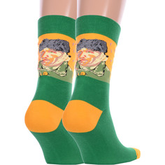 Комплект носков унисекс Hobby Line 2-нарт зеленых one size, 2 пары