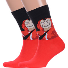 Комплект носков унисекс Hobby Line 2-нарт красных one size, 2 пары