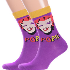 Комплект носков унисекс Hobby Line 2-нарт фиолетовых one size, 2 пары