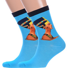 Комплект носков унисекс Hobby Line 2-нарт голубых one size, 2 пары