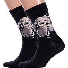 Комплект носков унисекс Hobby Line 2-нарт черных one size, 2 пары