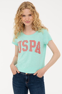 Футболка женская U.S. POLO Assn. G082GL0110E-GEAN-IY021 бирюзовая L