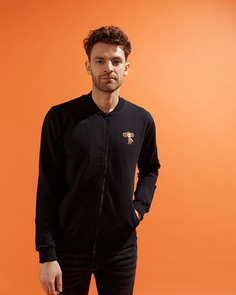 Толстовка унисекс СБЕР Чебурашка New с апельсином черная 48 RU