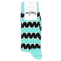 Носки унисекс Happy Socks Squiggly голубые 36-40