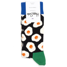 Носки унисекс Happy Socks Sunny Side Up черные 41-46