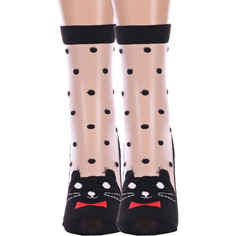Комплект носков женских Hobby Line 2-нжст2043-01 черных 36-40, 2 пары