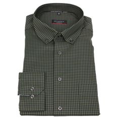 Рубашка мужская ETERNA 4051-46-X18U зеленая 44