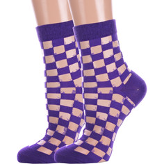 Комплект носков женских Hobby Line 2-нжст фиолетовых 36-40, 2 пары