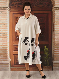 Платье женское DARKWIN 9616 белое 60-62 RU