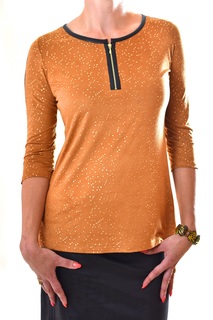 Блуза женская TheDistinctive N0268 коричневая XL