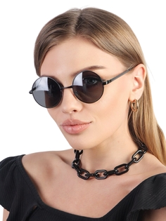 Солнцезащитные очки унисекс Pretty Mania DT022 черные/коричневые