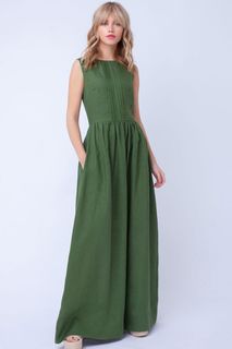 Платье женское OLGA SKAZKINA 180412 зеленое 44 RU