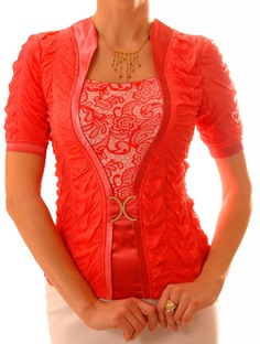 Блуза женская TheDistinctive N0135 красная L