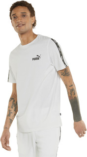 Футболка мужская Puma Ess+ Tape Tee белая XL