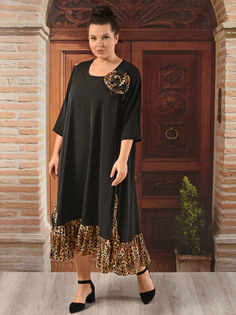 Платье женское DARKWIN 9606 черное 62-64 RU